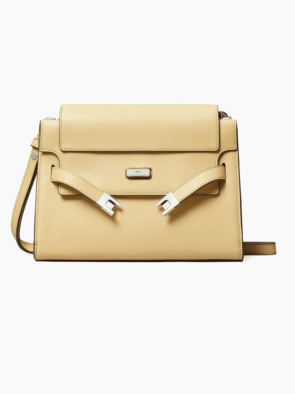 Tory Burch Lee Radziwill Leather Shoulder Bag praline
